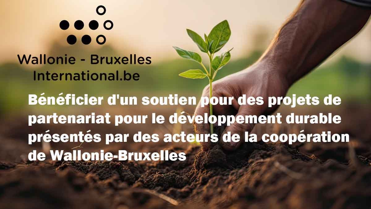 Appel à candidatures: Bénéficier d'un soutien pour des projets de partenariat pour le développement durable présentés par des acteurs de la coopération de Wallonie-Bruxelles