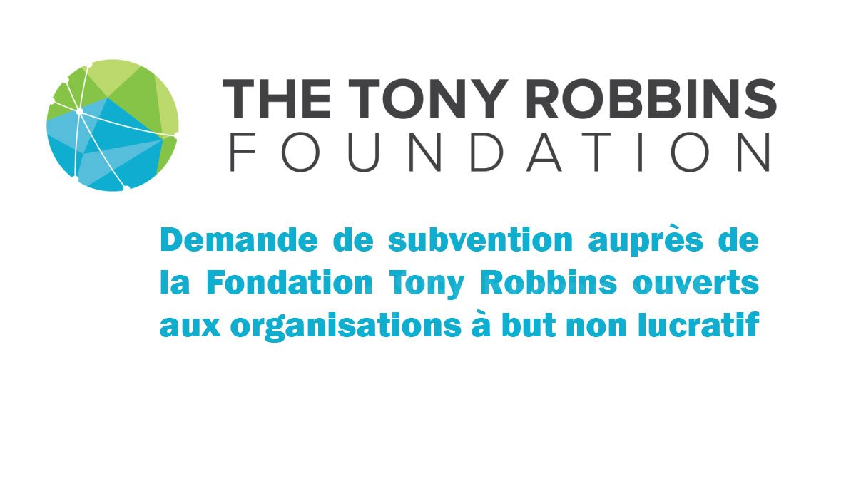 Subvention de la Fondation Tony Robbins