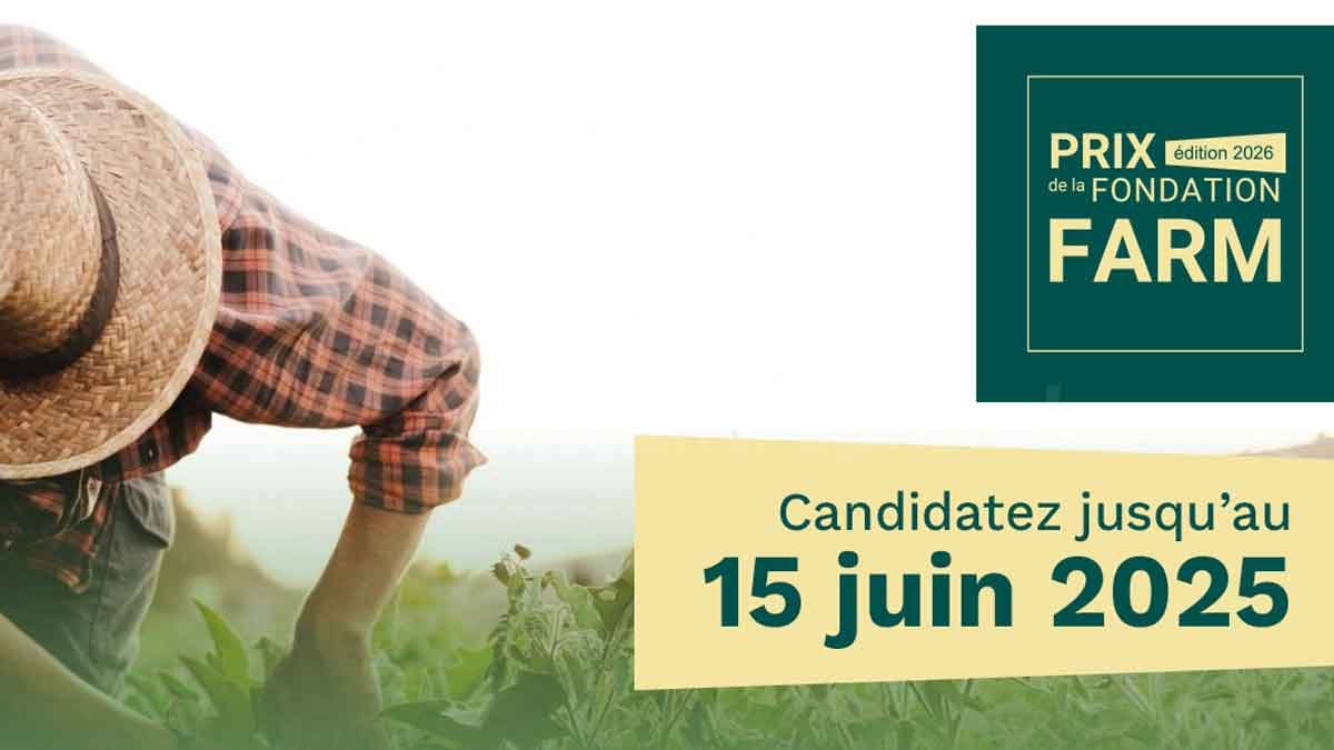 l’appel à candidatures pour le Prix FARM 2026 est désormais ouvert jusqu’au 15 juin 2025.